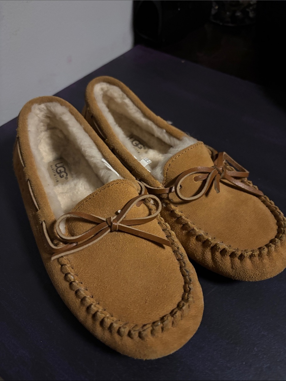 UGG Chestnut Suede Women's Moccasin Slippers